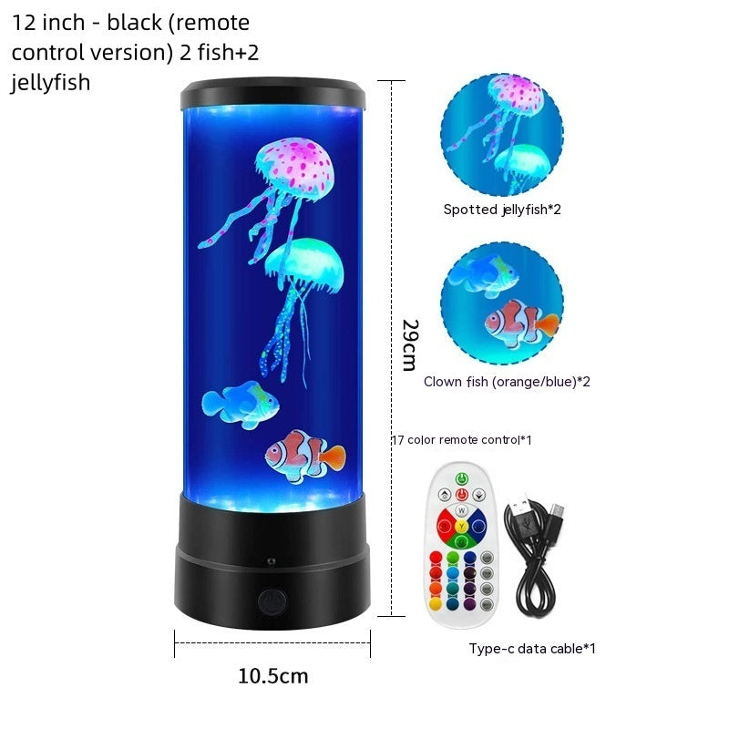 Jellyfish Lamp USB Colorful LED Color Changing Home Atmosphere Small Night Lamp null