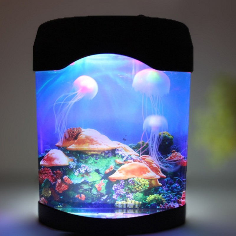 Jellyfish aquarium USB colorful lamp null