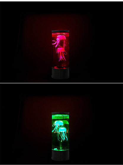 LED Jellyfish Night Light USB Charging Children Night Lamp Color Changing Relaxing Desktop Table LED Lamps Kids Christmas Gift null