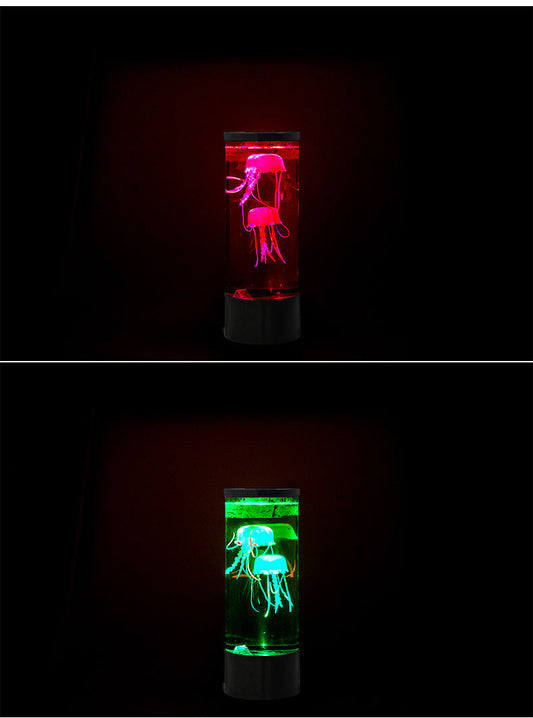LED Jellyfish Night Light USB Charging Children Night Lamp Color Changing Relaxing Desktop Table LED Lamps Kids Christmas Gift null