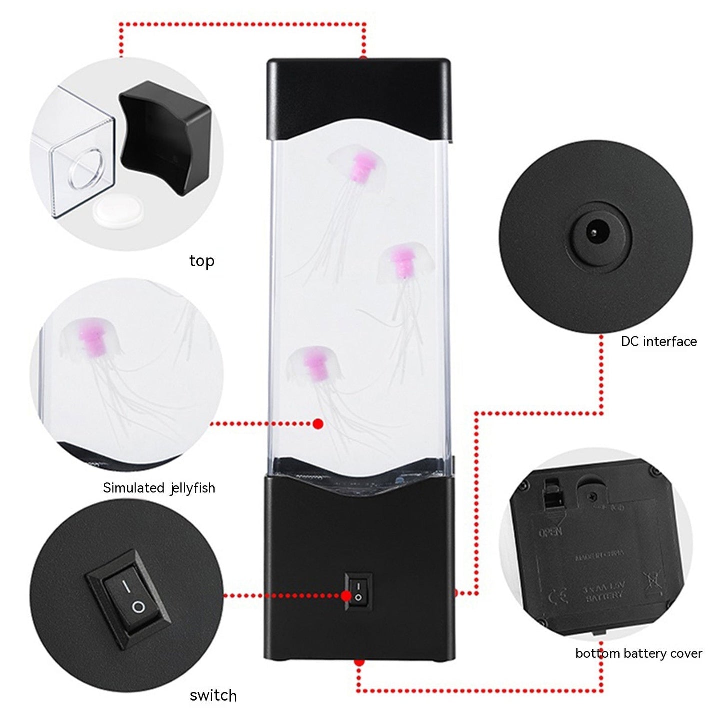 Led Colorful Mute Simulation Jellyfish Lamp Modern Home Gift Smart Table Lamp Small Night Lamp null