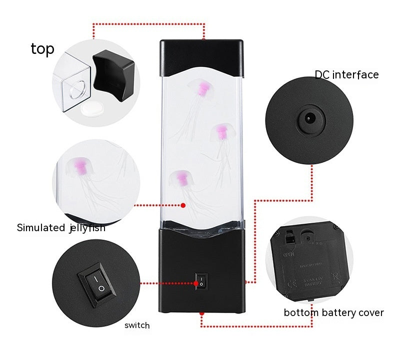 Led Colorful Mute Simulation Jellyfish Lamp Modern Home Gift Smart Table Lamp Small Night Lamp null