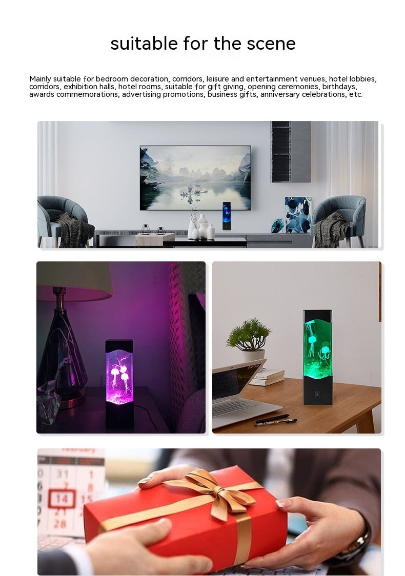 Led Colorful Mute Simulation Jellyfish Lamp Modern Home Gift Smart Table Lamp Small Night Lamp null
