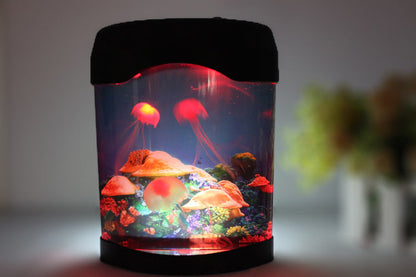 Jellyfish aquarium USB colorful lamp null