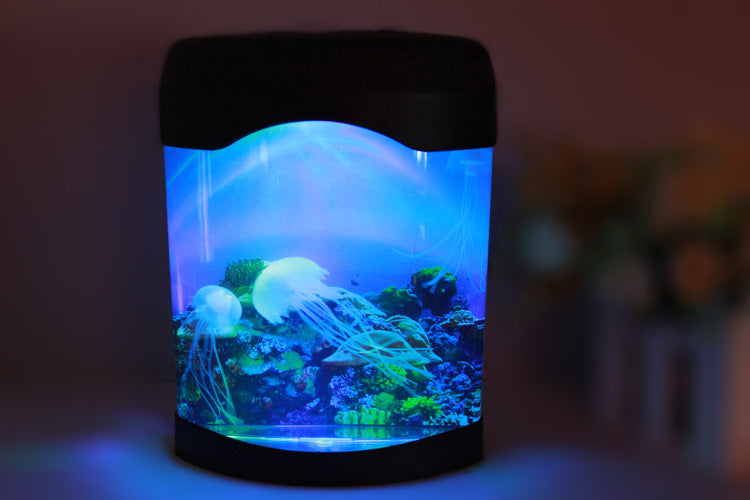 Jellyfish aquarium USB colorful lamp null