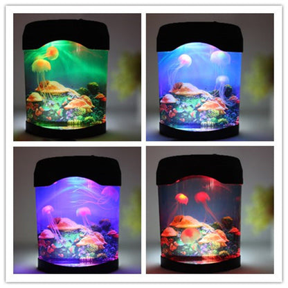 Jellyfish aquarium USB colorful lamp null