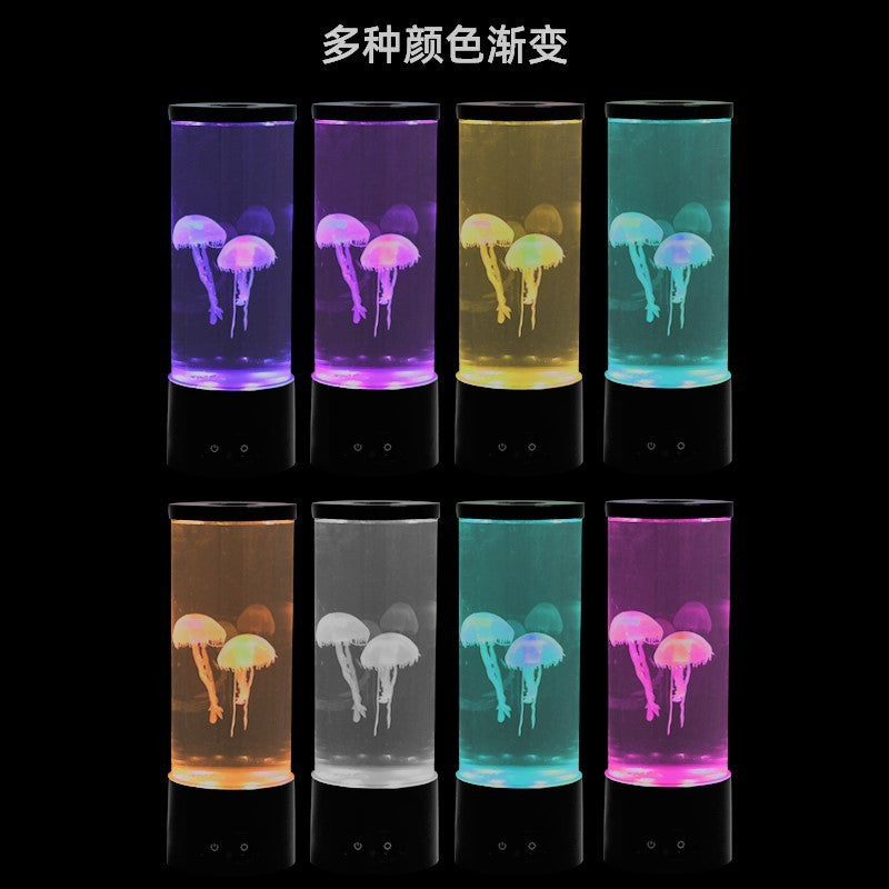 Remote Control Jellyfish Lamp Mute Led Color Changing Bedroom null