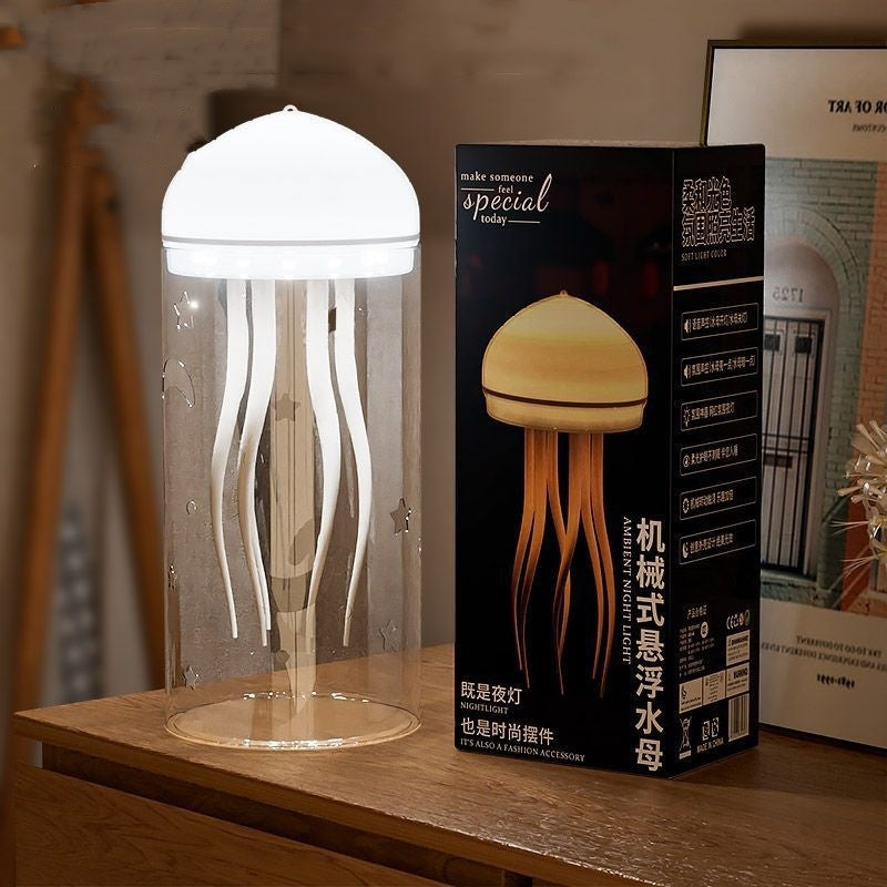 3d Creative Floating Jellyfish Small Night Lamp Diy Luminous Ambience Light null