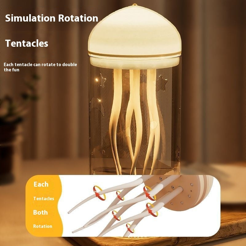 3d Creative Floating Jellyfish Small Night Lamp Diy Luminous Ambience Light null