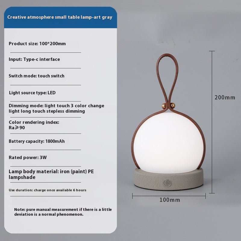 Outdoor Camping Portable Small Night Lamp USB Charging Touch Sensor