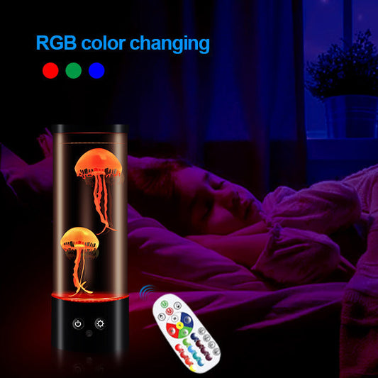 Remote Control Jellyfish Lamp Mute Led Color Changing Bedroom null